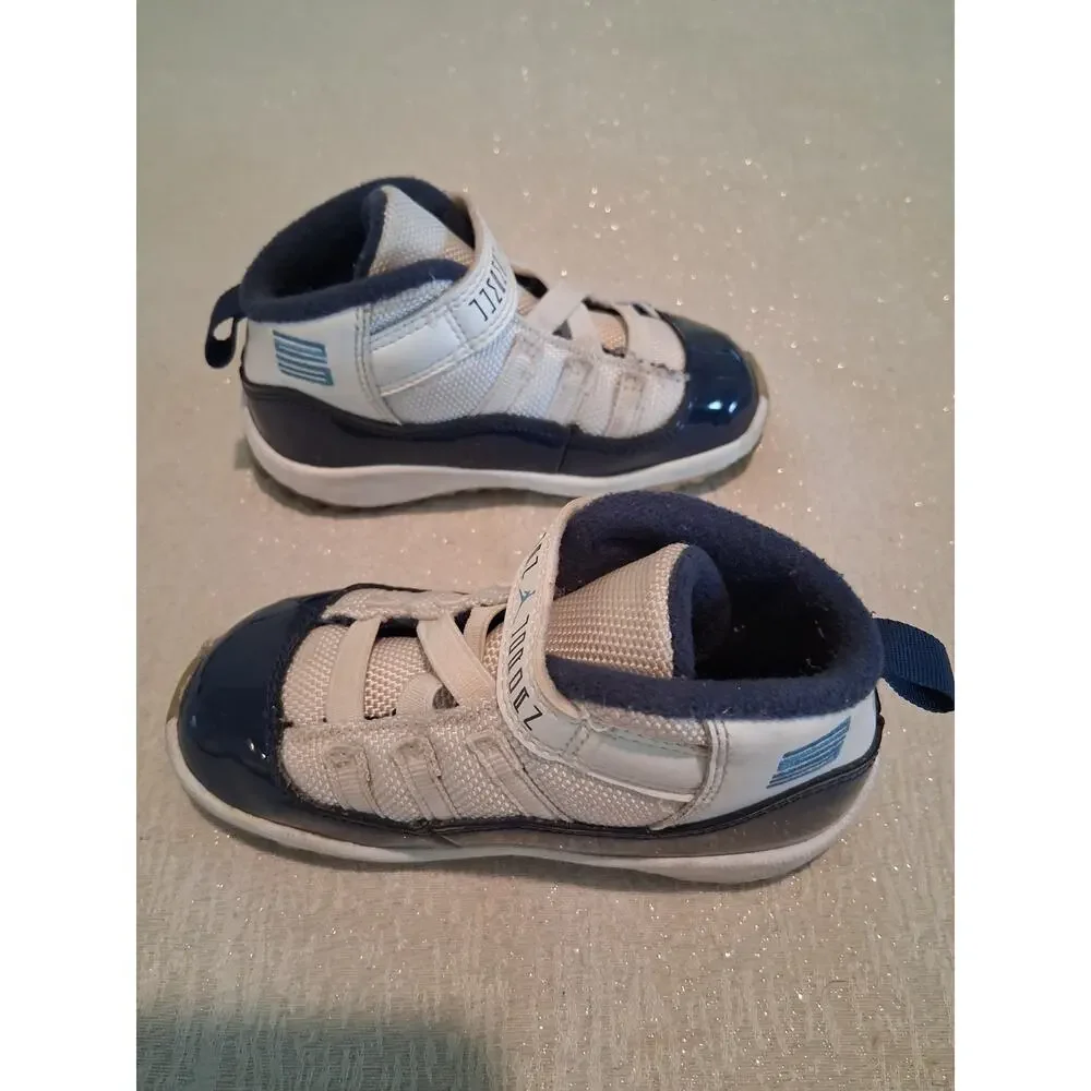 Nike Air Jordan 11 Retro TD Win Like 82 Midnight Navy White Size 7C Baby